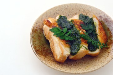 鶏肉の木の芽味噌焼き