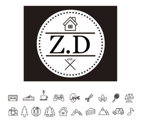 ZD Initial Logo for your startup venture