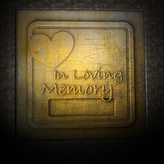 In Loving Memory - Herz - Steinplatte