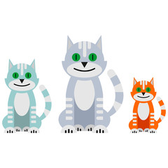 Illustration of a cat in a flat style