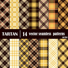 Set Tartan Seamless Pattern