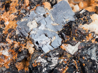 crystals of Galena and Sphalerite on dolomite rock