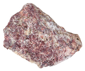 pink Dolomite stone isolated on white