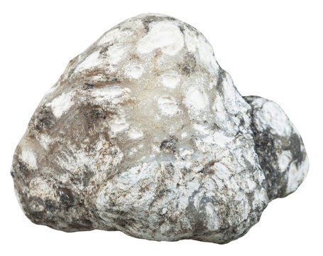 rock of raw cacholong (milky white opal) gemstone