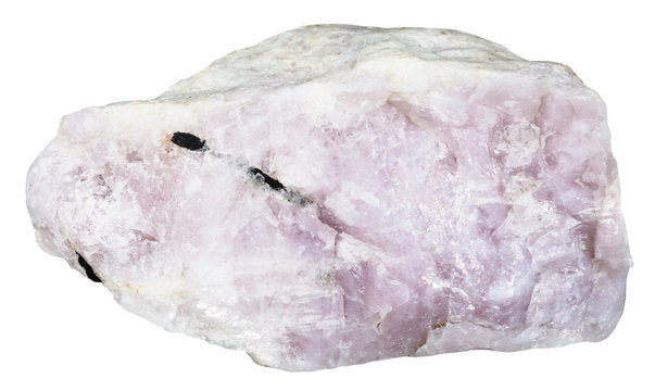 raw Ussingite gemstone isolated on white