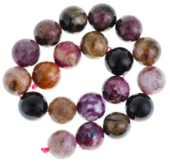 necklace from natural tourmaline gemstones