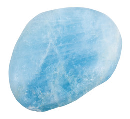 pebble of aquamarine (blue Beryl) gemstone