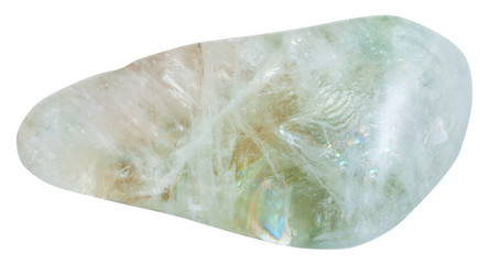 polished prasiolite (praziolite) gemstone