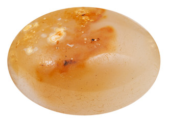 bead from light brown agate gemstone isolated