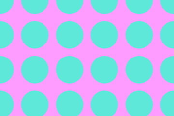 pink background with large blue dots