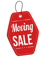 Moving sale label or price tag