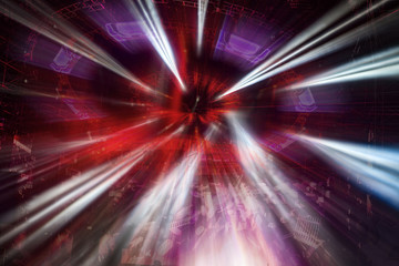 Obraz premium Stage Spotlight with Laser rays