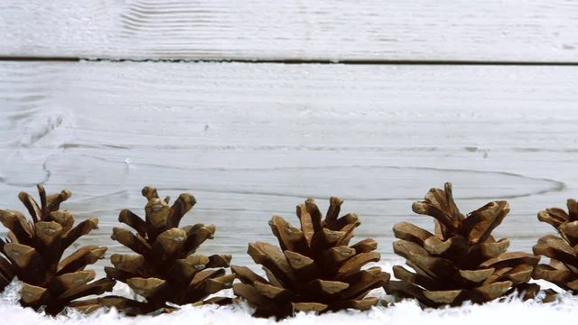 View of winter decorations