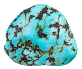 polished blue Howlite (turquenite) gemstone