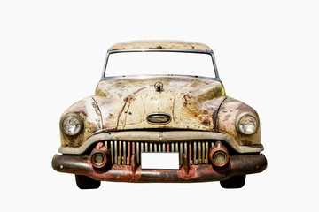 Old car isolate on a white background - 109199236