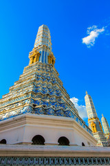 Royal temple with sky background