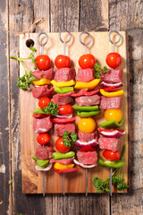 raw beef,barbecue