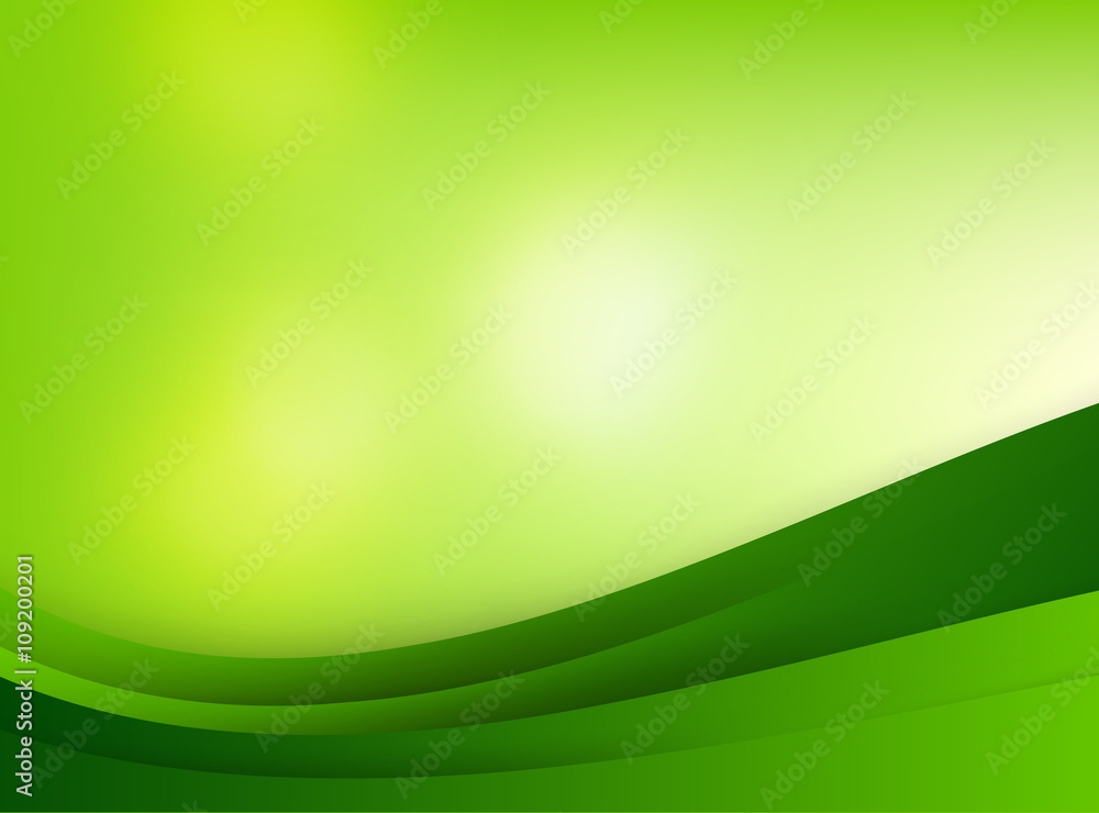 Poster abstra background green curve and layed element vector illustrat