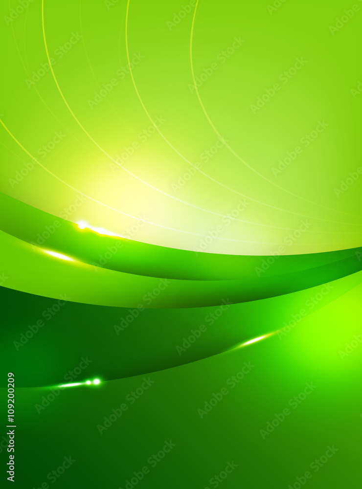 Aufkleber abstra background green curve and layed element vector illustrat