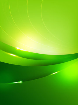 Abstra background green curve and layed element vector illustrat