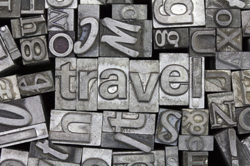 Close up of typeset letters