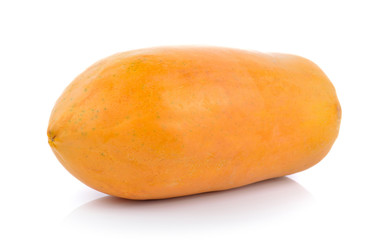 papaya on white background