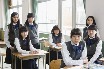 女子生徒のポートレート