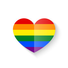 Rainbow Heart icon vector illustration