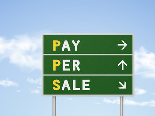 Fototapeta premium 3d illustration pay per sale road sign
