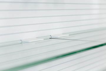 Glass empty shelves