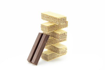 Wafer and chocolate bars