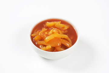 stewed peppers in tomato sauce