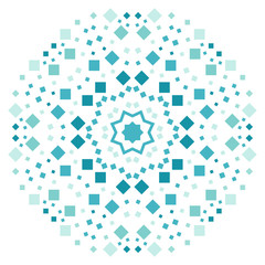 Circular floral ornament. 