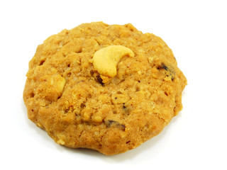 whole grains cookies isolated on white background