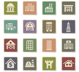 building icon set