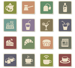 cafe icon set