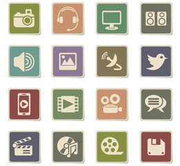 media icon set