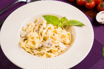 farfalle with mushrooms