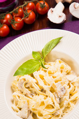 farfalle with mushrooms