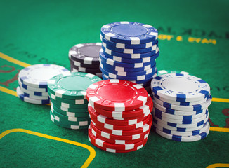 pile chips for poker  game