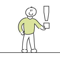 Stickman - exclamation mark