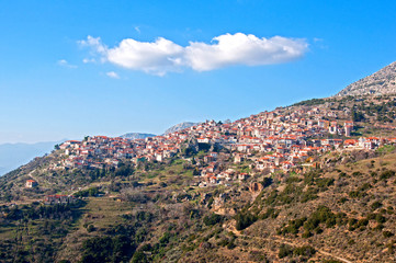 Fototapeta na wymiar View of arachova village