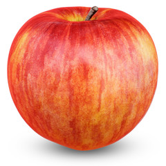 Ripe red apple isolated on white. With clipping path
