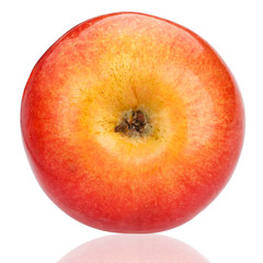 Fresh red apple isolated on white. With clipping path