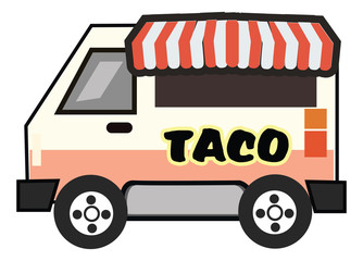 taco stand icons - illustration