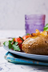 Homemade baked potato