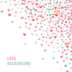 Romantic pink and blue heart background. illustration