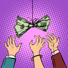 Cash bait vector retro illustration