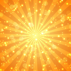 Brightly background with rays  and circles