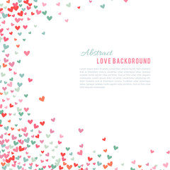 Romantic pink and blue heart background. illustration